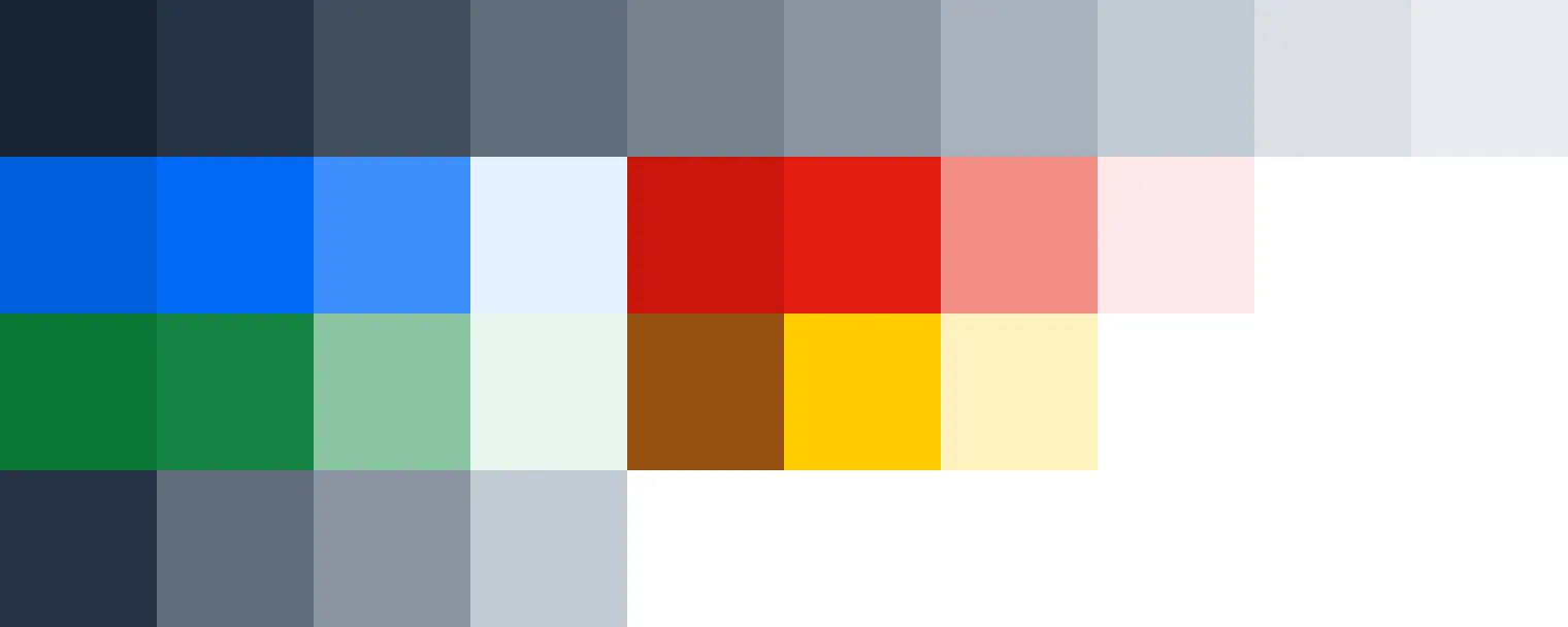 A grid of colors
