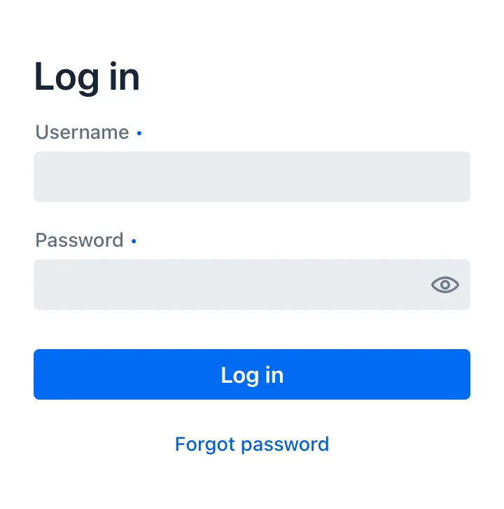 Login form using the Lumo theme